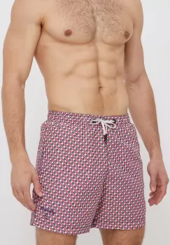 Superdry pantaloni scurti de baie culoarea rosu imagine