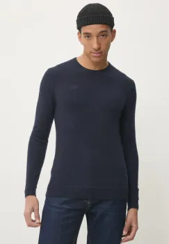 Superdry pulover din amestec de lana barbati, culoarea albastru marin, M6110641A-5EJ imagine