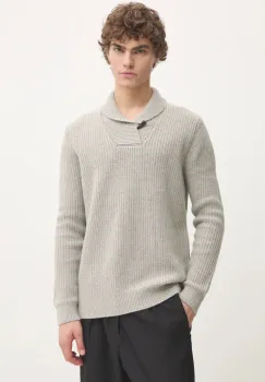 Superdry pulover din amestec de lana barbati, culoarea gri, M6110626A-07Q imagine