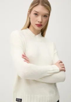 Superdry pulover din amestec de lana femei, culoarea bej, cu turtleneck, W6110551A-D2Y imagine