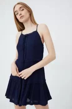 Superdry rochie culoarea albastru marin, mini, evazati imagine