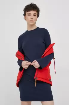 Superdry Rochie culoarea albastru marin, mini, model drept imagine