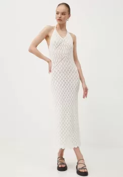 Superdry rochie culoarea bej, maxi, mulata, W8011736A-8ML imagine