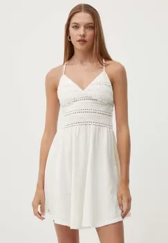 Superdry rochie culoarea bej, mini, evazati imagine