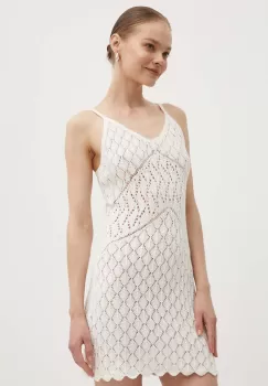 Superdry rochie culoarea bej, mini, mulata, W8011606A-8ML imagine