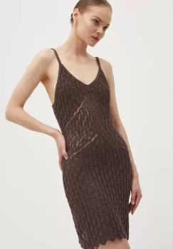 Superdry rochie culoarea maro, mini, mulata, W8011606A-8PZ imagine