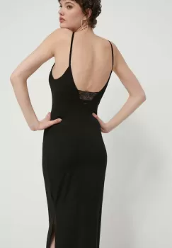 Superdry rochie culoarea negru, midi, mulata imagine