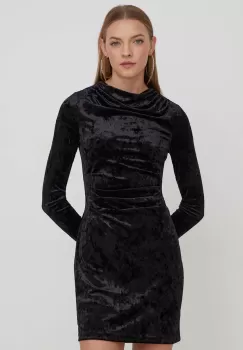 Superdry rochie culoarea negru, mini, mulata imagine