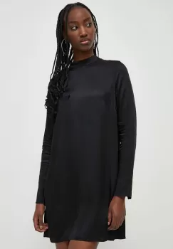 Superdry rochie culoarea negru, mini, mulata imagine