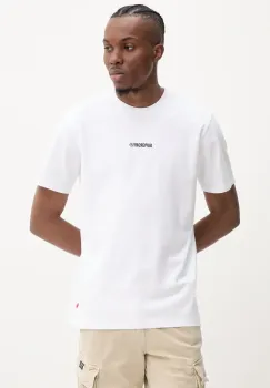 Superdry tricou din bumbac barbati, culoarea alb, cu imprimeu, M1012131A-U4Y imagine