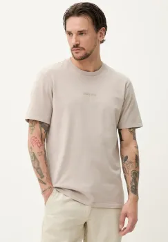 Superdry tricou din bumbac barbati, culoarea bej, uni, M1012131A-1PC imagine
