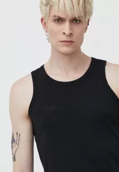 Superdry tricou din bumbac barbati, culoarea negru imagine