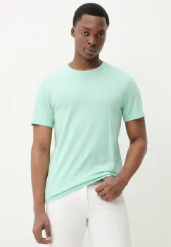 Superdry tricou din bumbac barbati, culoarea verde, uni, M1012140A-2MD imagine