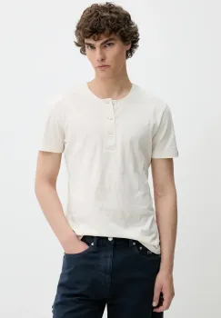 Superdry tricou din bumbac culoarea bej, uni, M1012185A-C1T imagine