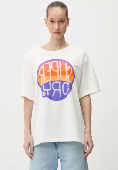 Superdry tricou din bumbac femei, culoarea alb, W1011752A-71D imagine