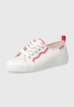 Superga tenisi 2750 CURLY BINDINGS femei, culoarea alb, S8138NW imagine