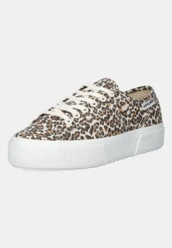 Superga tenisi PLATFORM LEOPARD PRINT LE culoarea maro, S2137ZW imagine
