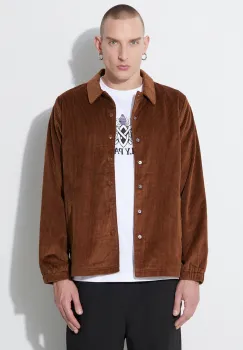 Taikan geaca din velur Corduroy Manager'S Jacket culoarea maro, de tranzitie TJ0008.DNE imagine
