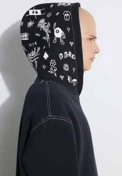 Taikan hanorac de bumbac Taikan By Stank Daddy Hoodie barbati, culoarea negru, cu gluga, cu imprimeu TH0007.BLKCST imagine