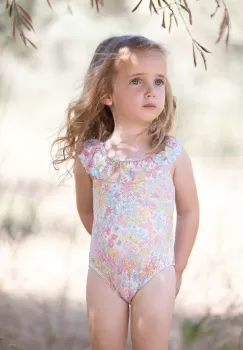 Tartine et Chocolat costum de baie dintr-o bucata pentru bebelusi culoarea bej imagine