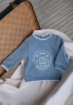 Tartine et Chocolat hanorac de bumbac pentru bebelusi cu imprimeu, TZ15041 imagine