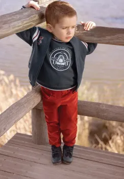 Tartine et Chocolat hanorac de bumbac pentru bebelusi culoarea albastru marin, cu imprimeu, TZ15011 imagine