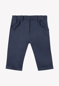 Tartine et Chocolat pantaloni de in pentru bebelusi culoarea albastru marin, neted, CA22061 imagine