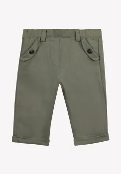 Tartine et Chocolat pantaloni de in pentru bebelusi culoarea verde, neted, CA22061 imagine