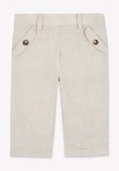 Tartine et Chocolat pantaloni de in pentru copii culoarea bej, neted, CA22061 imagine