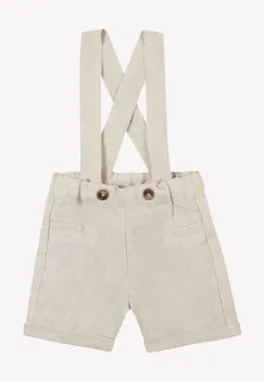 Tartine et Chocolat pantaloni scurti de in pentru bebelusi culoarea bej, CA22051 imagine