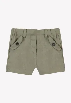 Tartine et Chocolat pantaloni scurti de in pentru bebelusi culoarea verde, CA26061 imagine