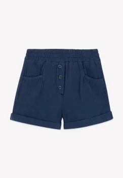 Tartine et Chocolat pantaloni scurti din bumbac pentru bebelusi culoarea albastru marin, CA26091 imagine