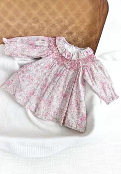 Tartine et Chocolat rochie din bumbac pentru bebelusi culoarea roz, mini, evazati, TZ30010 imagine