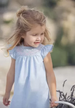 Tartine et Chocolat rochie din bumbac pentru bebelusi mini, evazati imagine