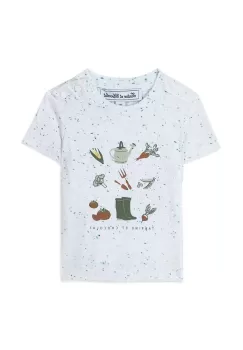 Tartine et Chocolat tricou bebe culoarea alb, cu imprimeu imagine