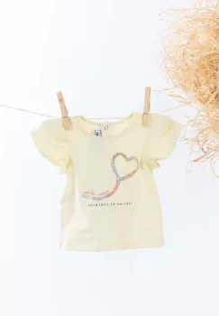 Tartine et Chocolat tricou bebe culoarea bej imagine