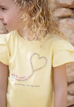 Tartine et Chocolat tricou bebe culoarea bej imagine
