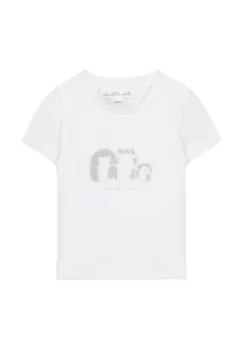 Tartine et Chocolat tricou din bumbac pentru bebelusi culoarea bej, cu imprimeu imagine