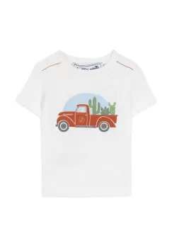 Tartine et Chocolat tricou din bumbac pentru bebelusi culoarea rosu, cu imprimeu imagine
