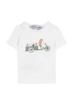 Tartine et Chocolat tricou din bumbac pentru bebelusi culoarea verde, cu imprimeu imagine