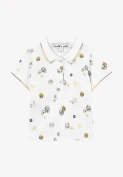 Tartine et Chocolat tricouri polo din bumbac pentru bebelusi culoarea verde, modelator, CA11121 imagine