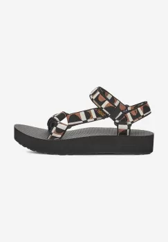 Teva sandale femei, culoarea bej, cu platforma imagine