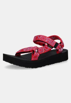Teva sandale femei, culoarea maro, cu platforma imagine