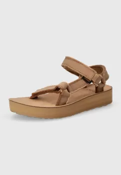 Teva sandale Midform Universal Canvas femei, culoarea maro, cu platforma, 1127570 imagine
