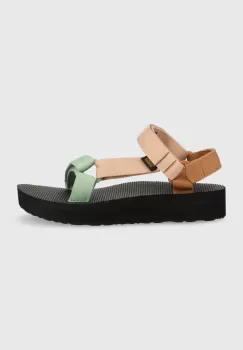 Teva sandale Midform Universal femei, culoarea maro, cu platforma, 1090969 imagine