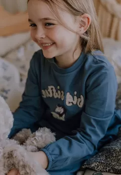 That's mine bluza copii Benita big sister Blouse 33117 culoarea bleumarin BENITA Big Sister imagine