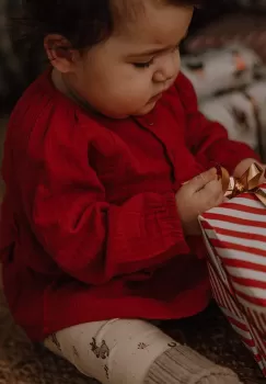 That's mine camasa de bumbac pentru copii Yana culoarea bordo imagine