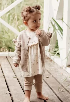 That's mine rochie bebe culoarea bej, mini, evazati imagine