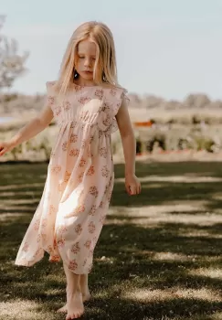 That's mine rochie din bumbac pentru copii Bell culoarea roz, mini, evazati imagine