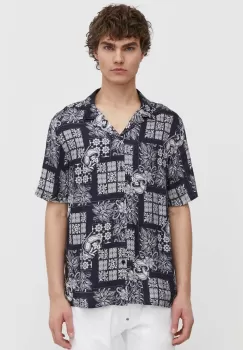 The Kooples camasa barbati, culoarea albastru marin, regular, HCCC28059K imagine